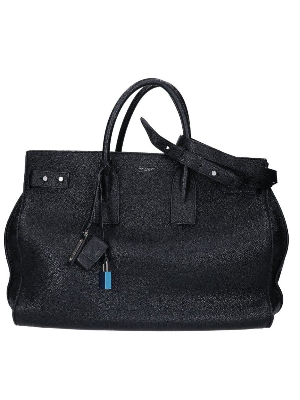 Saint Laurent Paris Gray Leather Sac de Jour Souple Large 2-Way Tote